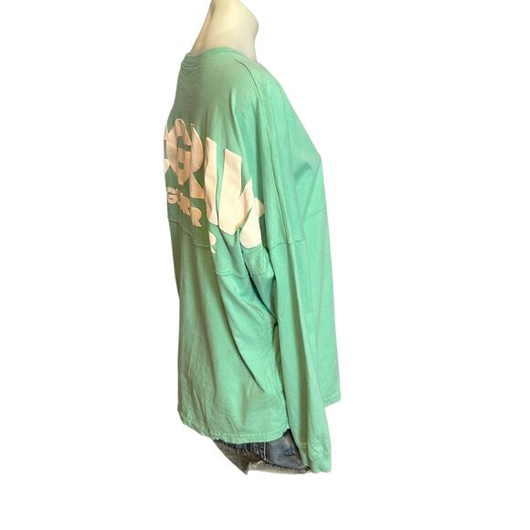Tim McGraw Shotgun Rider Spirit Jersey MEDIUM Teal Green Oversize Concert Tee - Picture 4 of 8